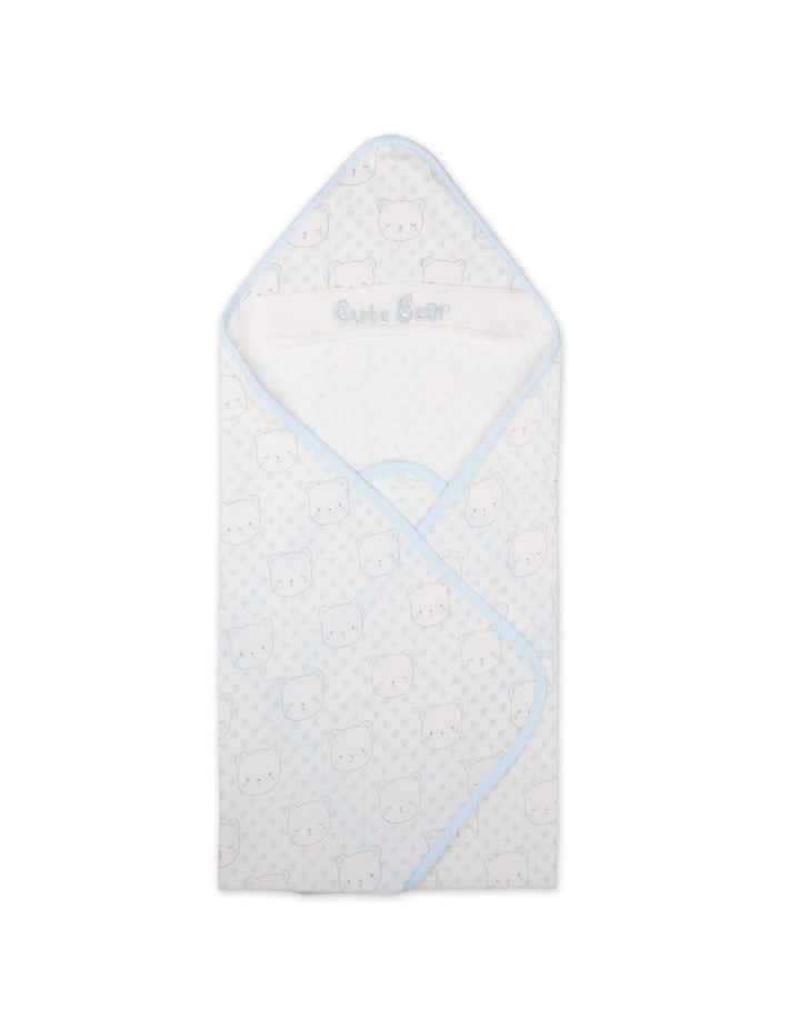 Newborn Wrapping Sheet Cute Bear" Star Print at Zubaidas