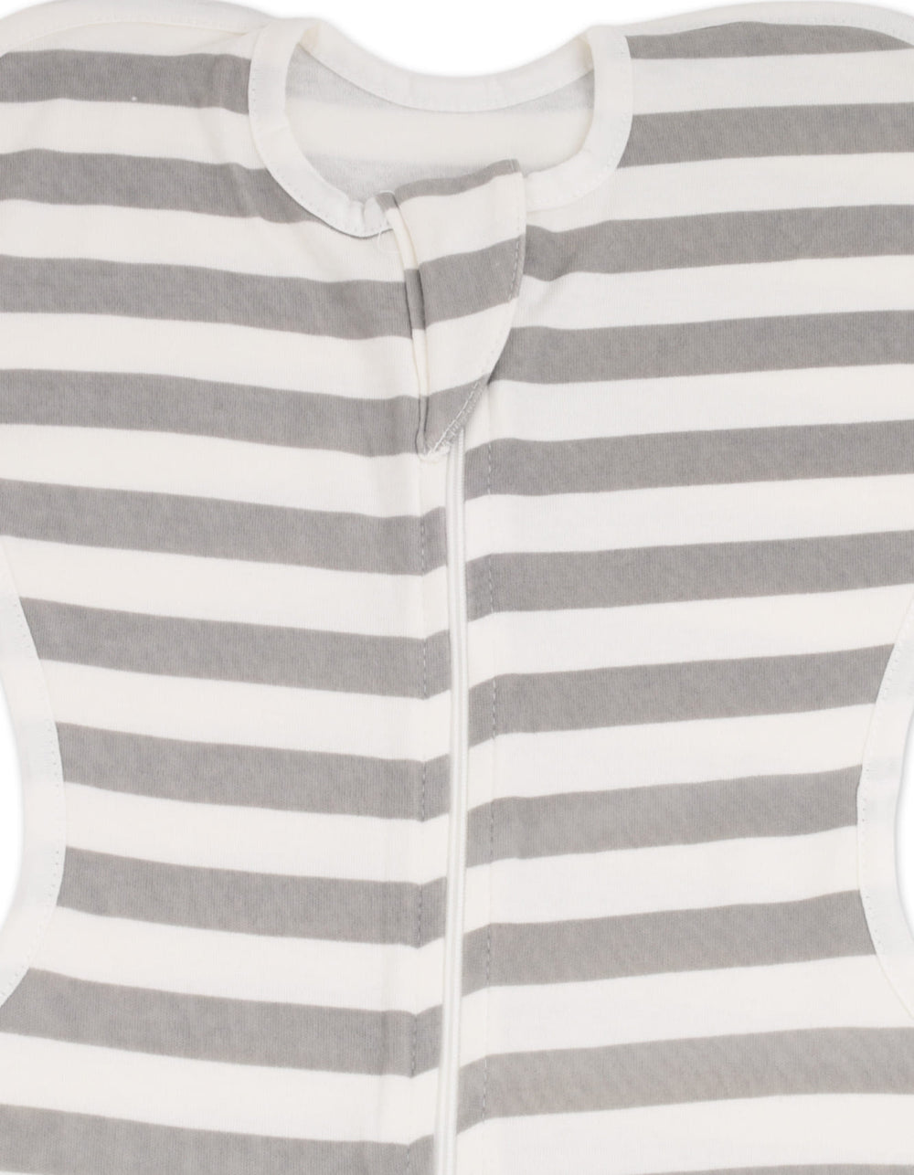 Newborn Zipper Swaddle Wrap Striped White and Grey at Zubaidas Official Pakistan