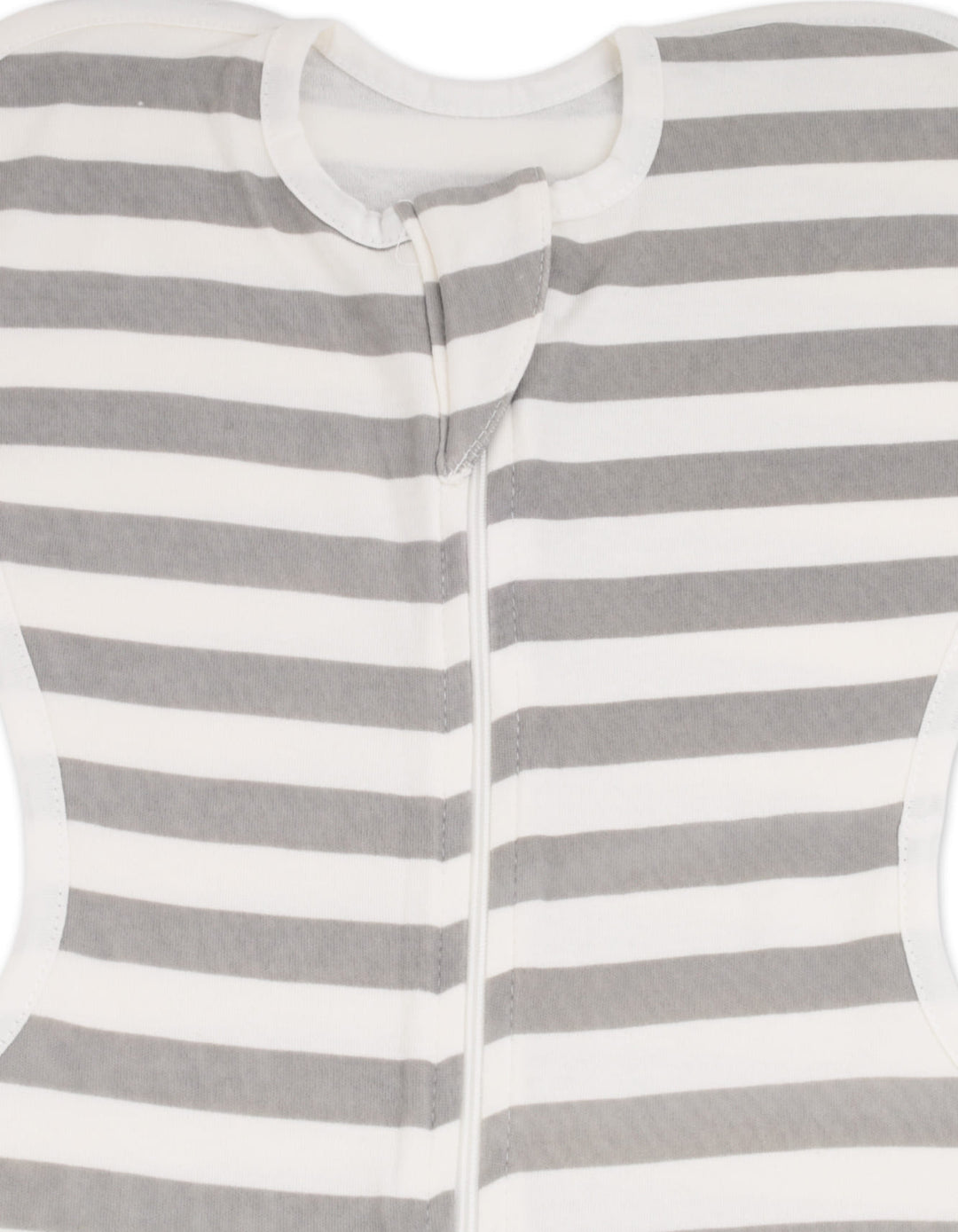 Newborn Zipper Swaddle Wrap Striped White and Grey at Zubaidas Official Pakistan