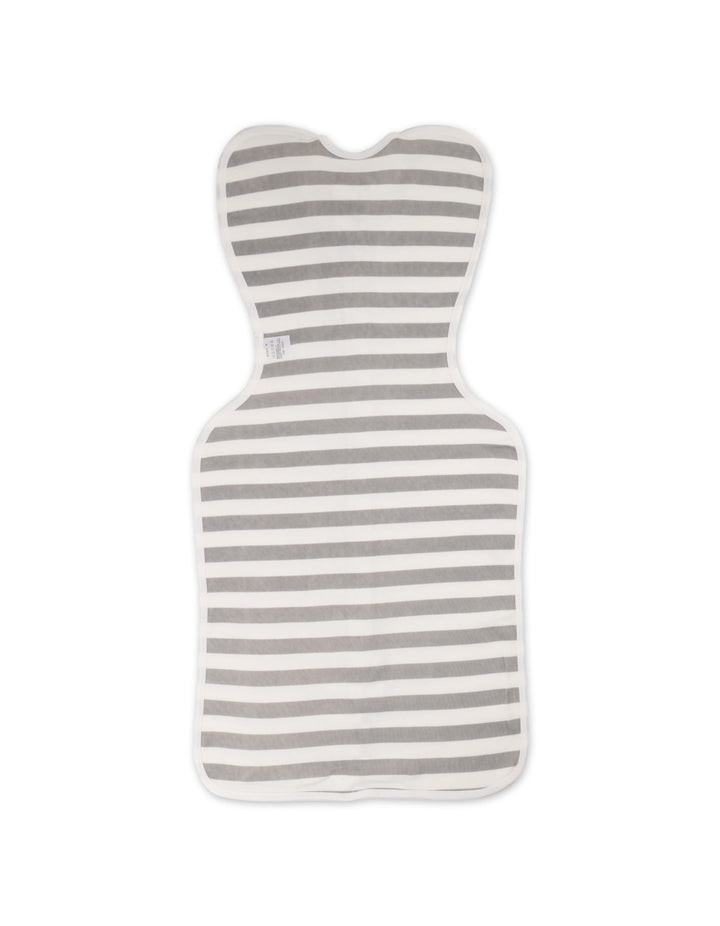 Newborn Zipper Swaddle Wrap Striped White and Grey at Zubaidas Online Pakistan