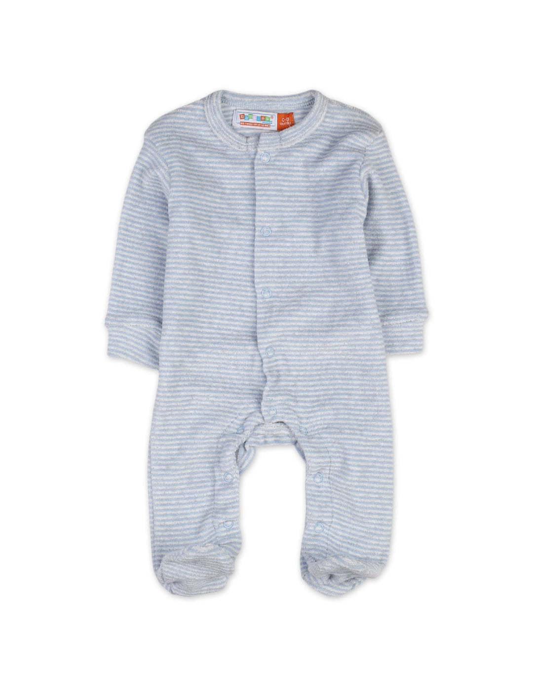 Newborns Baby Boys Winter Romper Bambies Striped Blue at Zubaidas