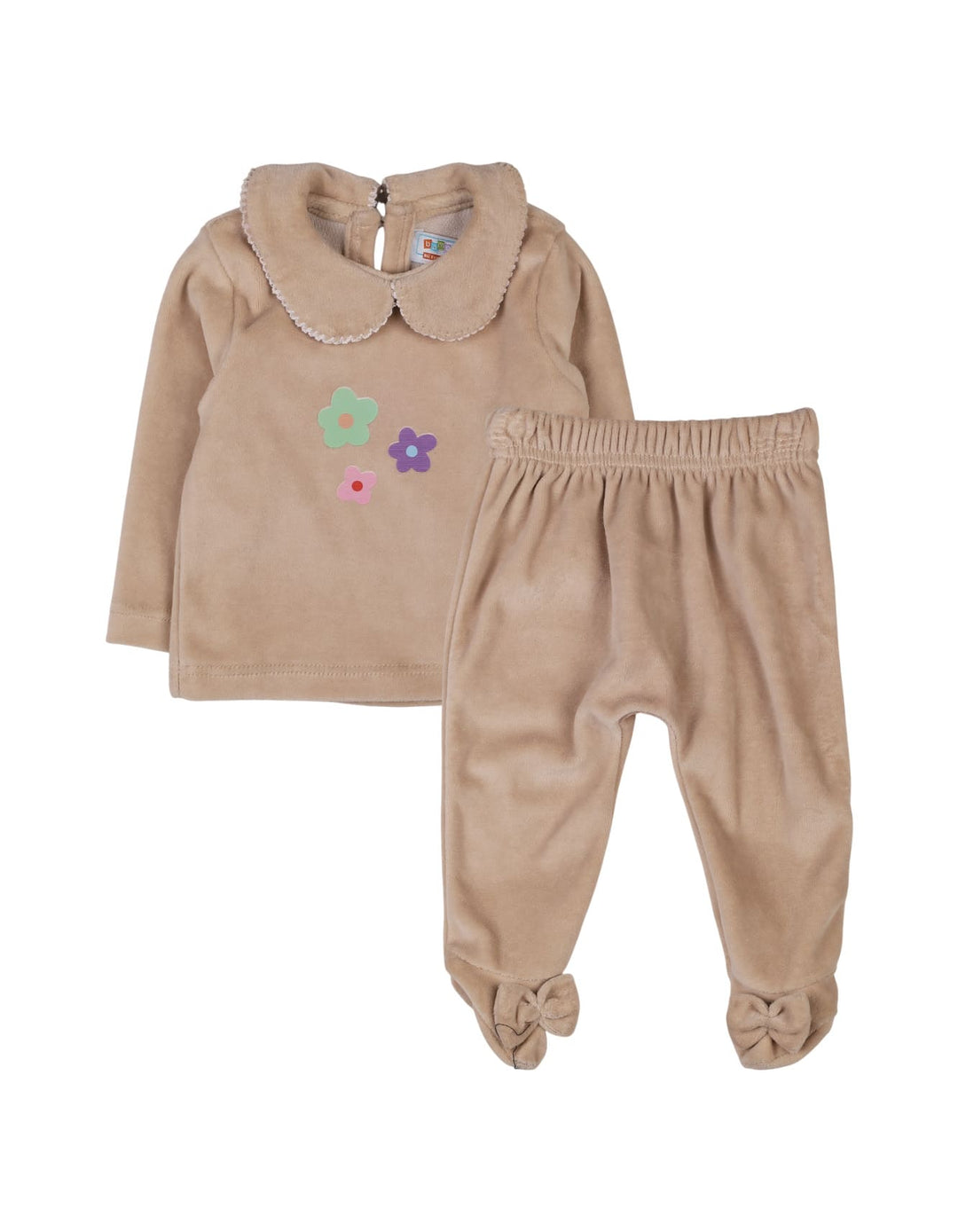 Newborn Baby Girls 2 Pieces Winter Outfit Bambies Beige at Zubaidas