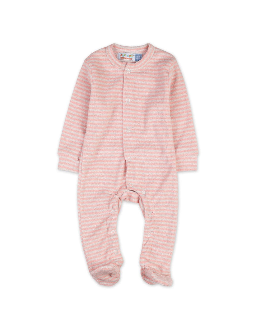 Newborns Baby Girls Winter Romper Bambies Striped Pink at Zubaidas