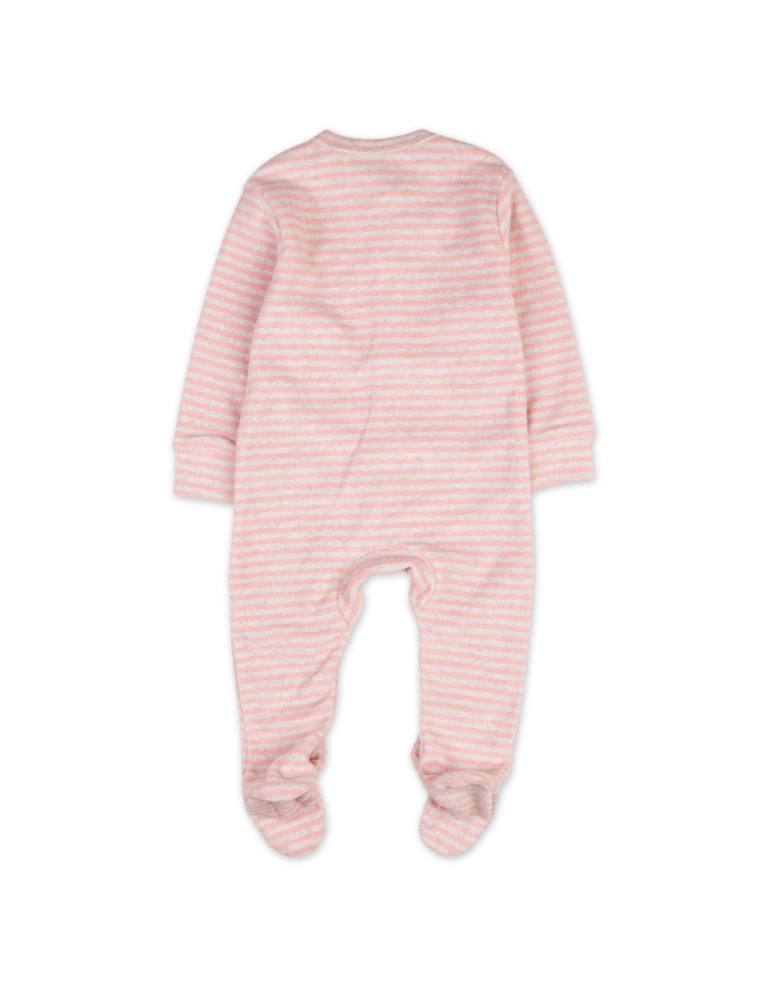 Newborns Baby Girls Winter Romper Bambies Striped Pink at Zubaidas Official Pakistan