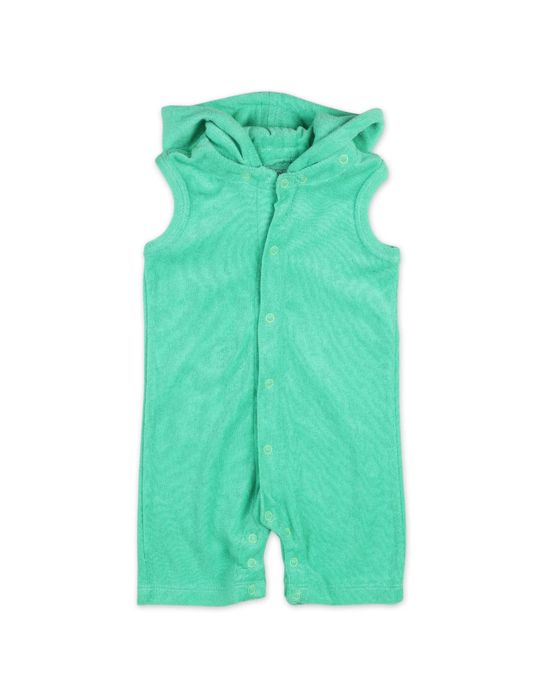 Newborns Baby Jumpsuit Bambies Detachable Hoodie Green at Zubaidas
