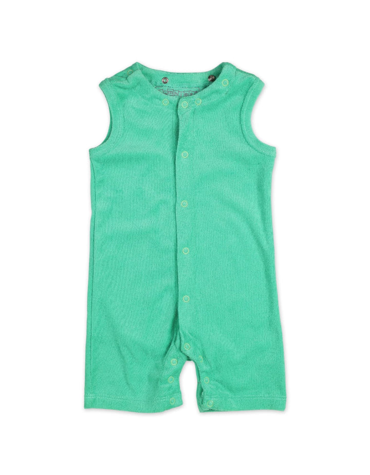 Newborns Baby Jumpsuit Bambies Detachable Hoodie Green at Zubaidas Pakistan
