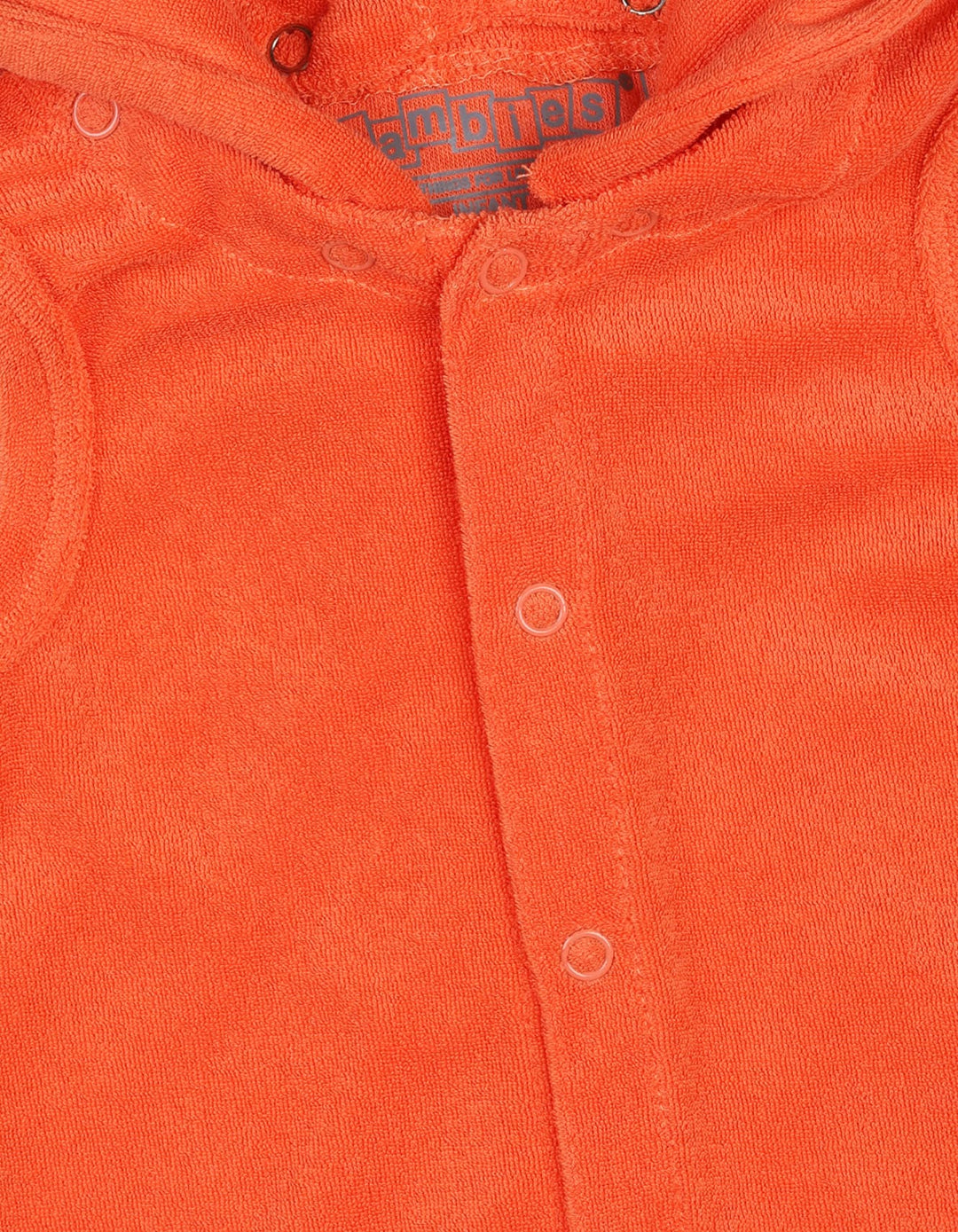 Newborns Baby Jumpsuit Bambies Detachable Hoodie Orange at Zubaidas Official Pakistan