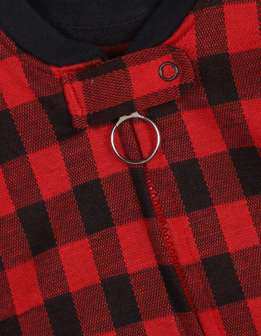 Newborns Baby Winter Romper Bambies Plaid Red and Black at Zubaidas Pakistan