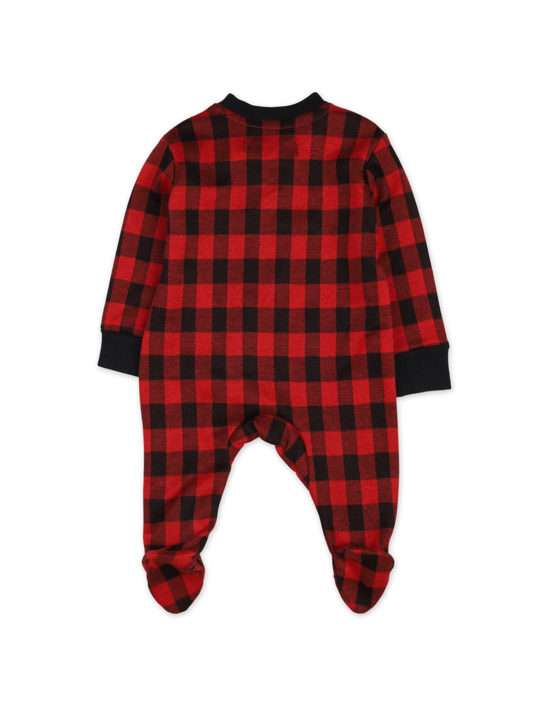 Newborns Baby Winter Romper Bambies Plaid Red and Black at Zubaidas Official Pakistan