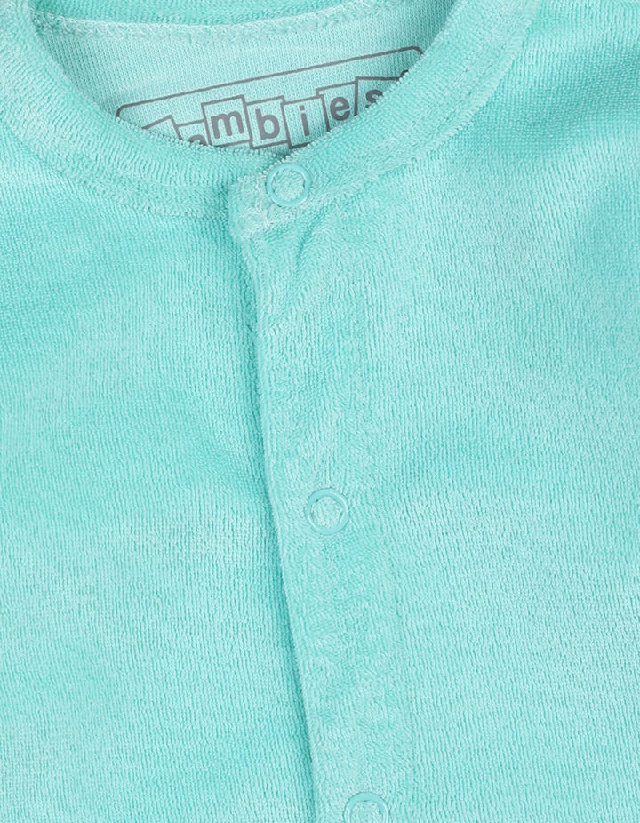 Newborns Baby Winter Romper Bambies Turquoise at Zubaidas Pakistan