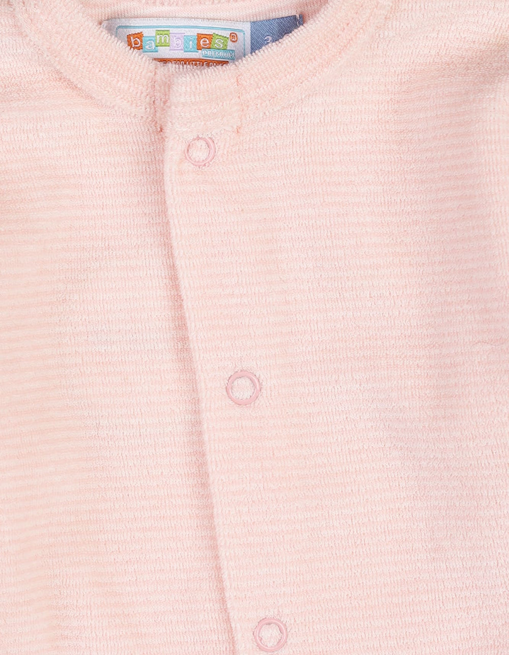 Newborns Baby Girls Winter Romper Bambies Striped Pink at Zubaidas Pakistan