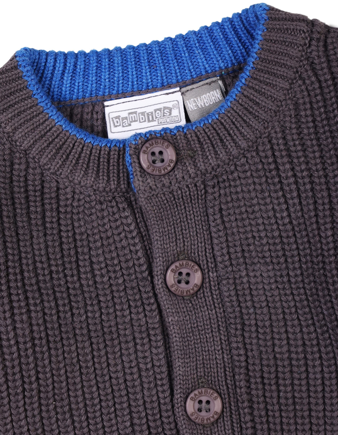 Newborns Knitted Winter Suit Set Bambies Charcoal at Zubaidas Official Pakistan