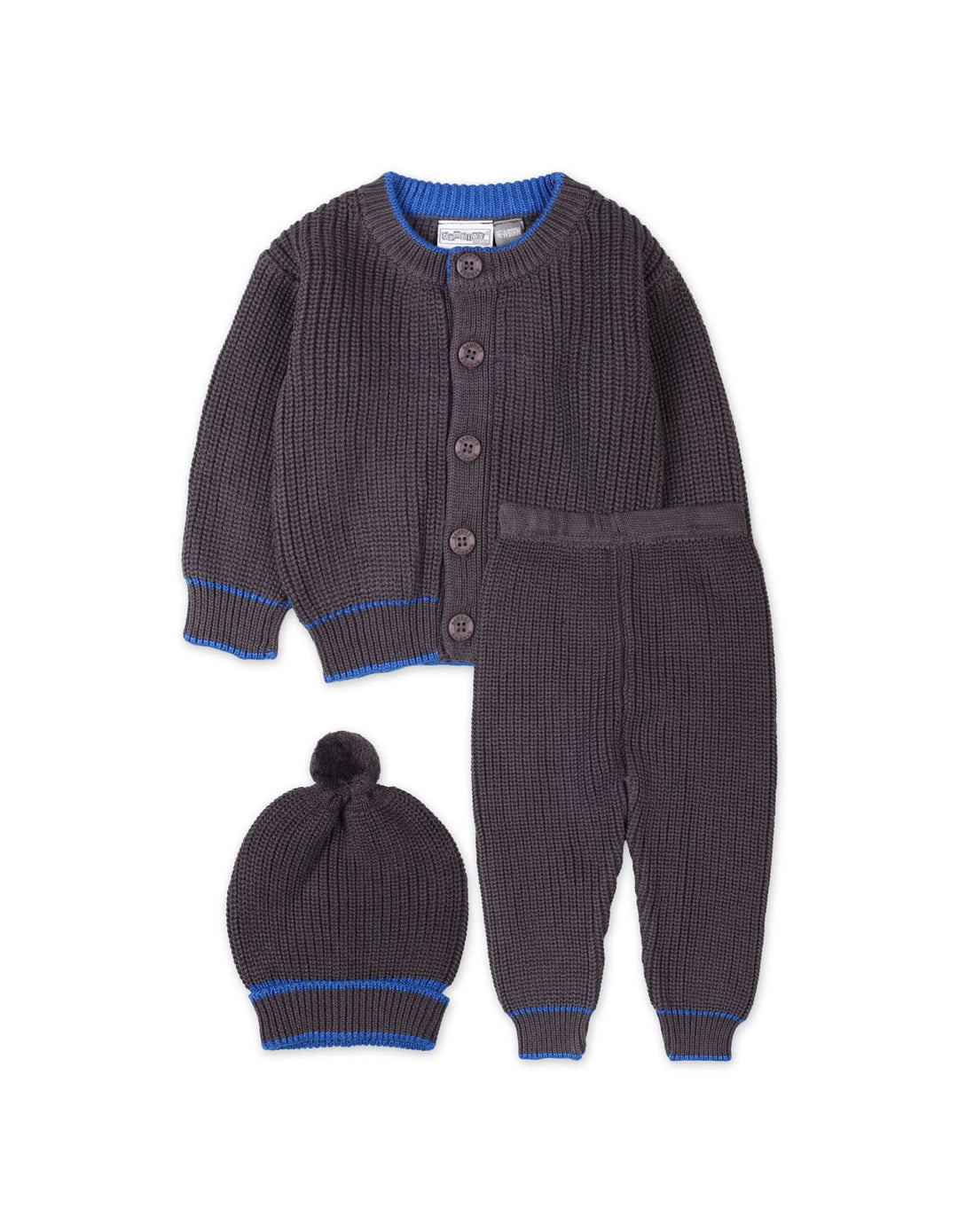 Newborns Knitted Winter Suit Set Bambies Charcoal at Zubaidas