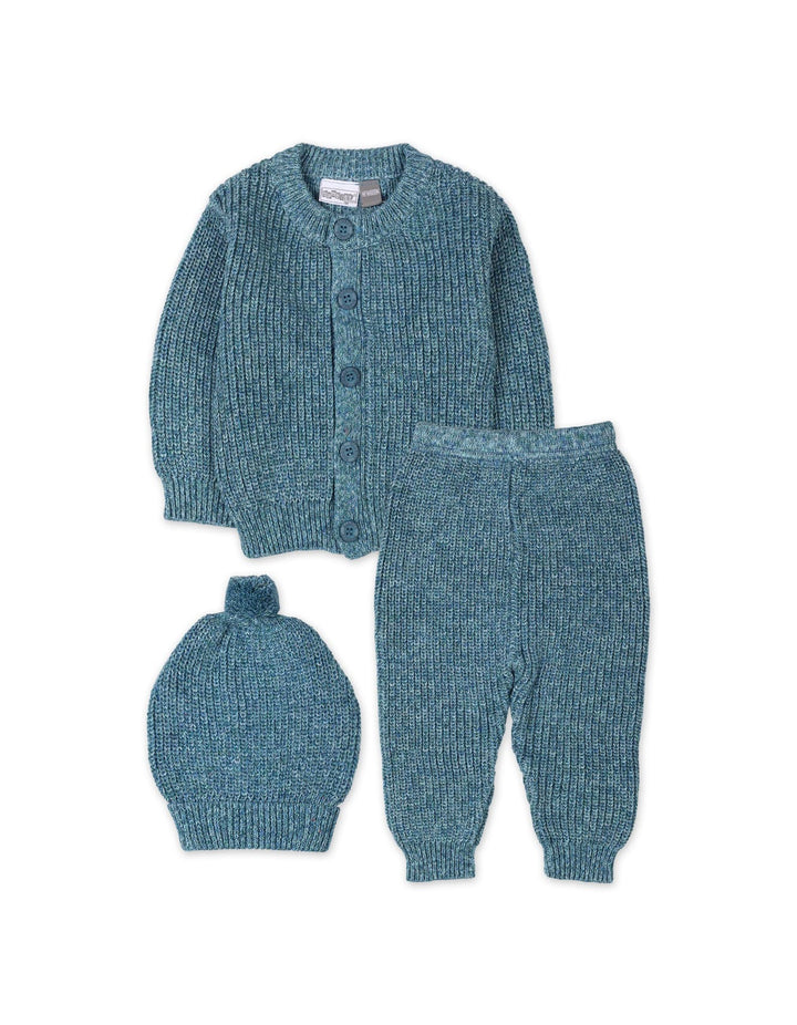 Newborns Knitted Winter Suits Bambies Greyish Blue at Zubaidas