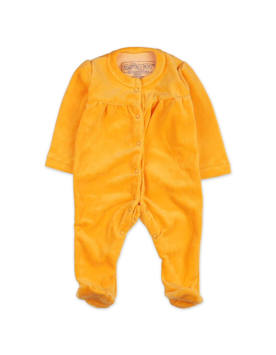 Newborns Winter Onesie Bambies Pleats Orange at Zubaidas