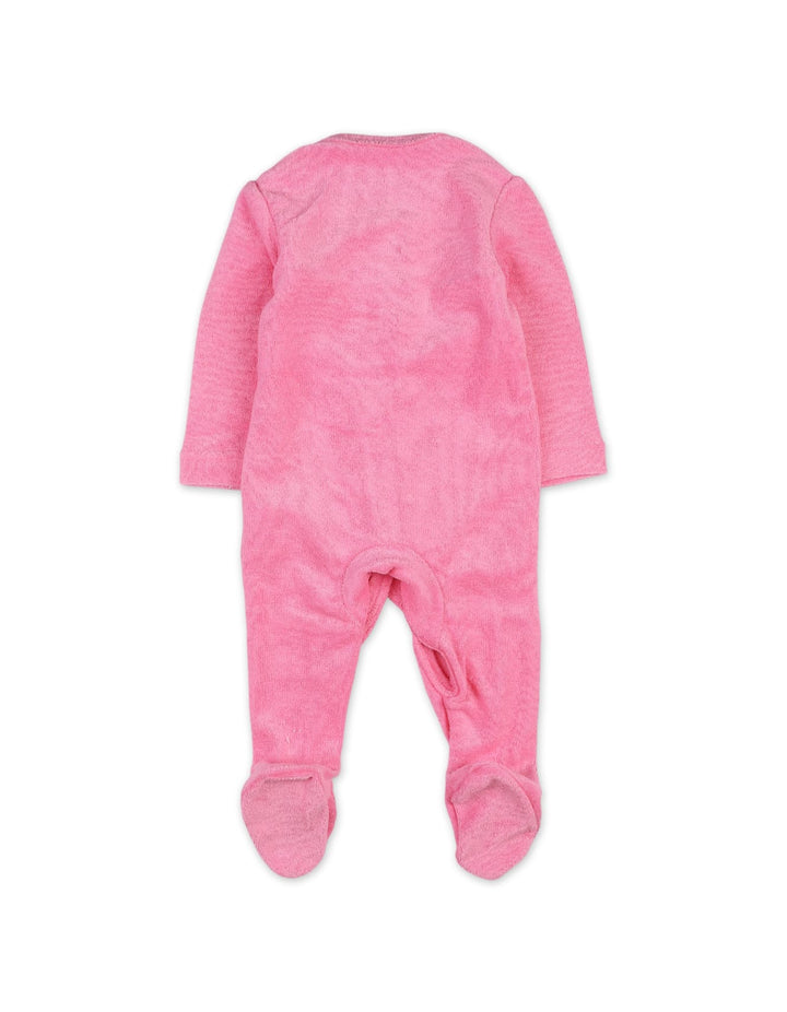 Newborns Winter Romper Bambies Pleats Pink at Zubaidas Official Pakistan
