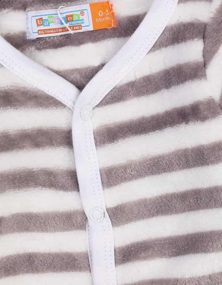 Night Suit Bambies Striped Grey at Zubaidas - Pakistan’s No. 1 and most trusted baby and kids store for over 50 years