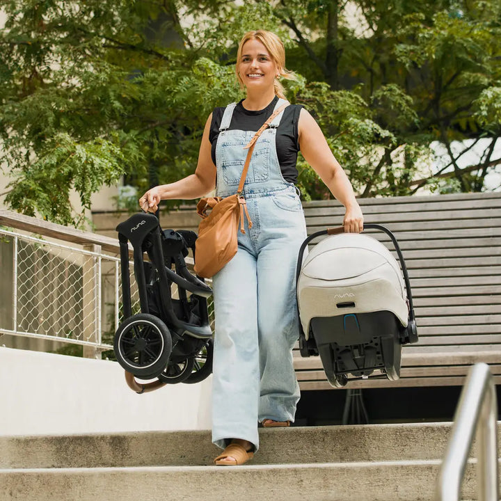 Nuna TRIV Next Premium Baby Stroller with Rain Cover Caviar ST16615CVRGL at Zubaidas - Pakistan's best baby and kids store.