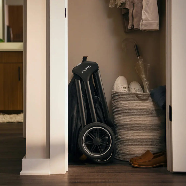 Nuna TRIV Next Premium Baby Stroller with Rain Cover Caviar ST16615CVRGL at Zubaidas Mother Shop Pakistan