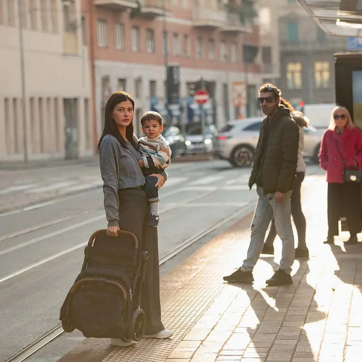 Nuna trvl lx Premium Baby Stroller with Rain Cover Caviar ST18101CVRGL at Zubaidas Babyshop Pakistan 