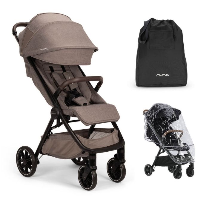 Nuna trvl lx Premium Baby Stroller with Rain Cover Cedar ST18101CDRGL at Zubaidas