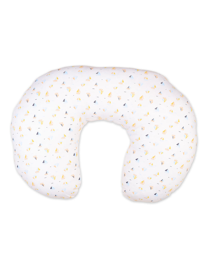 Nursing Pillow Bambies Ocean Ships Printed White at Zubaidas