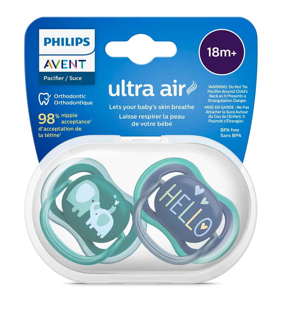 Philips AVENT Ultra Air Pacifier 18M+ Pack of 2 SCF349/18 at Zubaidas Official Pakistan