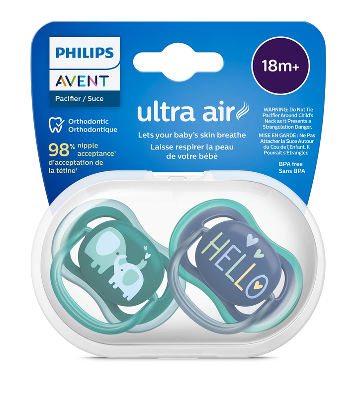 Philips AVENT Ultra Air Pacifier 18M+ Pack of 2 SCF349/18 at Zubaidas Official Pakistan