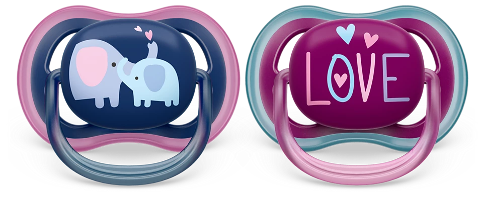 Philips AVENT Ultra Air Pacifier 18M+ Pack of 2 SCF349/22 Girl at Zubaidas Online Pakistan