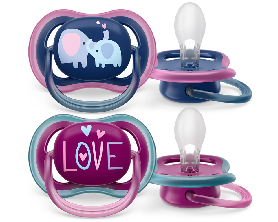 Philips AVENT Ultra Air Pacifier 18M+ Pack of 2 SCF349/22 Girl at Zubaidas