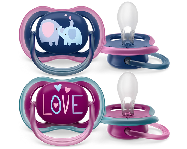 Philips AVENT Ultra Air Pacifier 18M+ Pack of 2 SCF349/22 Girl at Zubaidas