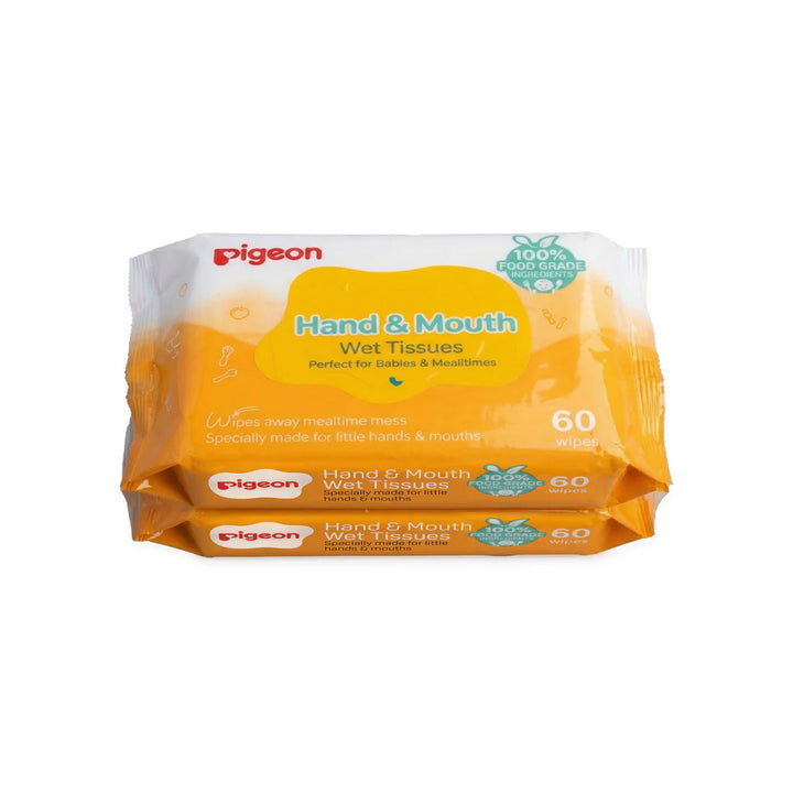 Pigeon Hand and Mouth Wet Tissues 60s 2In1 Refill P81407 at Zubaidas