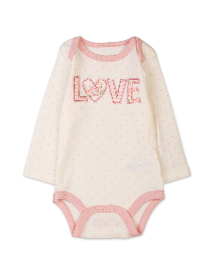 Pink Baby Girls Winter Bodysuits Pack of Three Soft Cotton Suits Bambies at Zubaidas Pakistan
