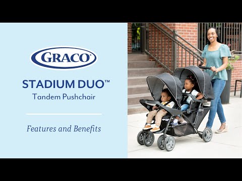 Zubaida's Graco Stadium Duo Tandem Stroller - Black & Grey