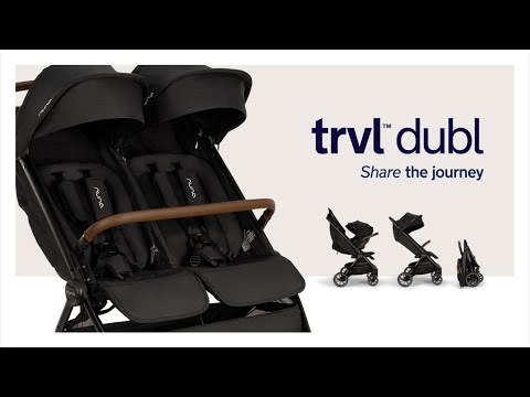 Nuna TRVL dubl Lightweight Side-by-Side Double Pushchair Caviar ST19802CVRAU at Zubaidas Pakistan