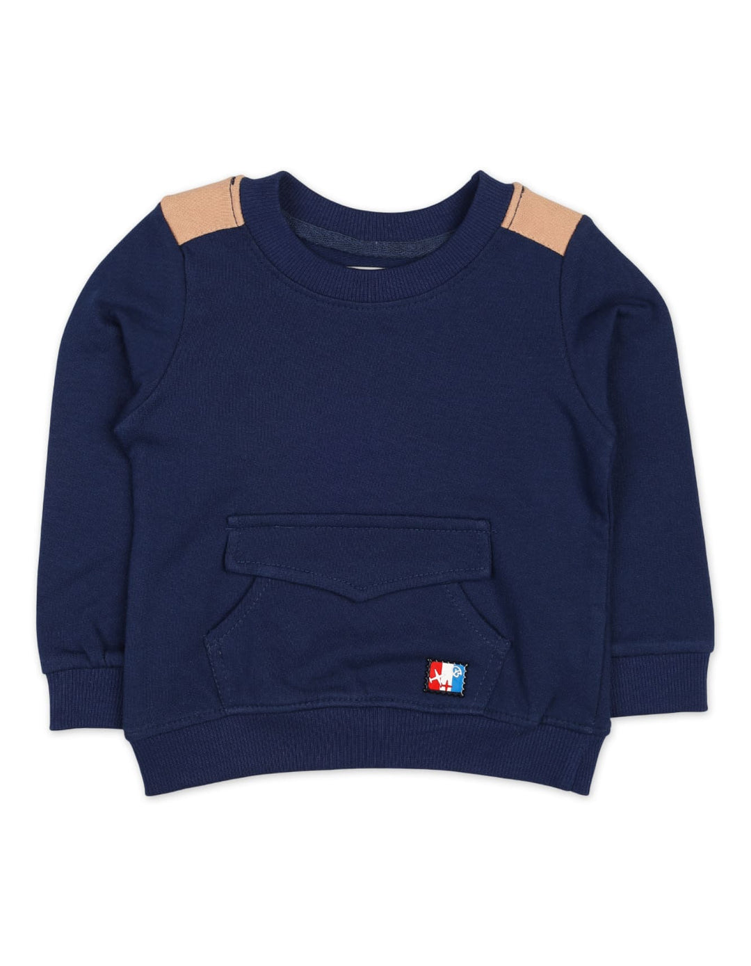 Sweatshirts Baby Boys Bambies Kangaroo Pockets Navy Blue at Zubaidas