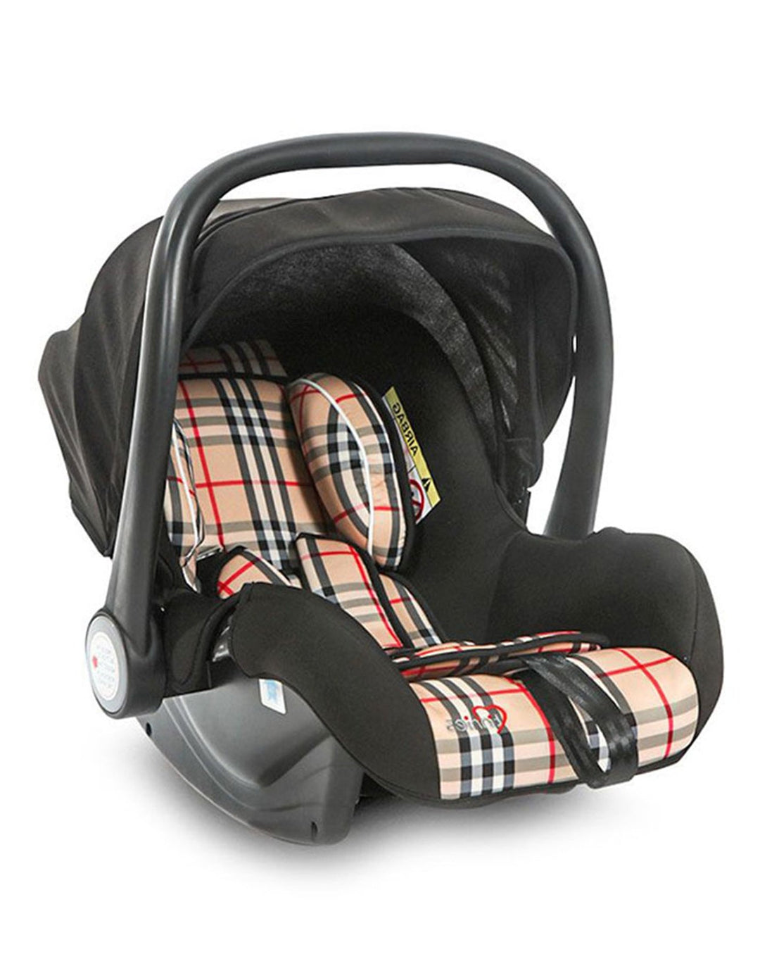 Tinnies 2-in-1 Baby Carrier and Car Seat Newborn To 18 Months (Beige Check, Unisex) T008 019 at Zubaidas
