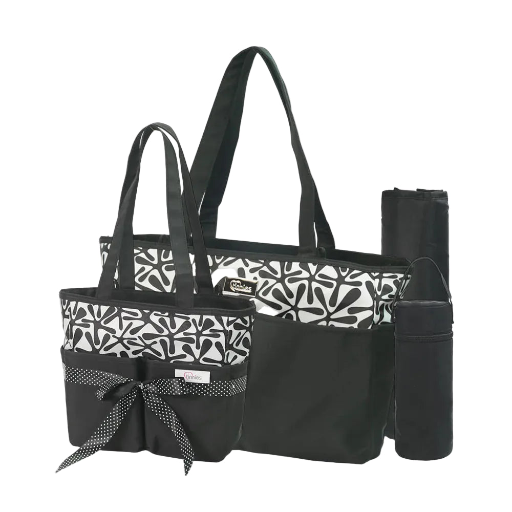 Tinnies Baby Diaper Bag Set Black T5003-F at Zubaidas