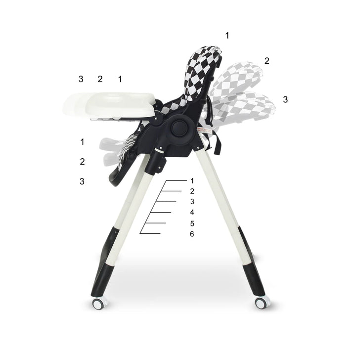Tinnies Baby High Chair Checkered Pattern T024-C at Zubaidas Best Online Baby and Kids Store in Pakistan