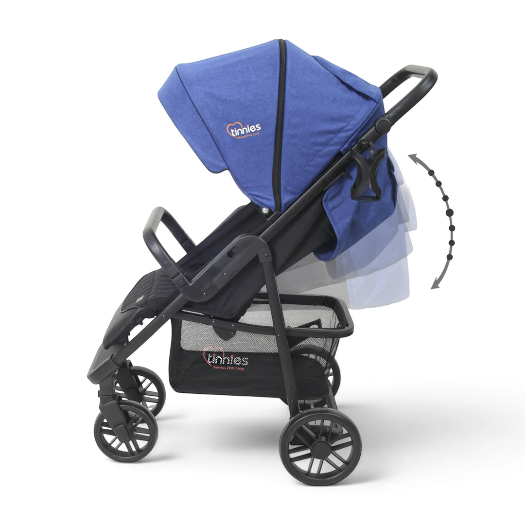 Tinnies Baby Stroller Blue and Black E06-016 at Zubaidas Best Online Baby and Kids Shop in Pakistan