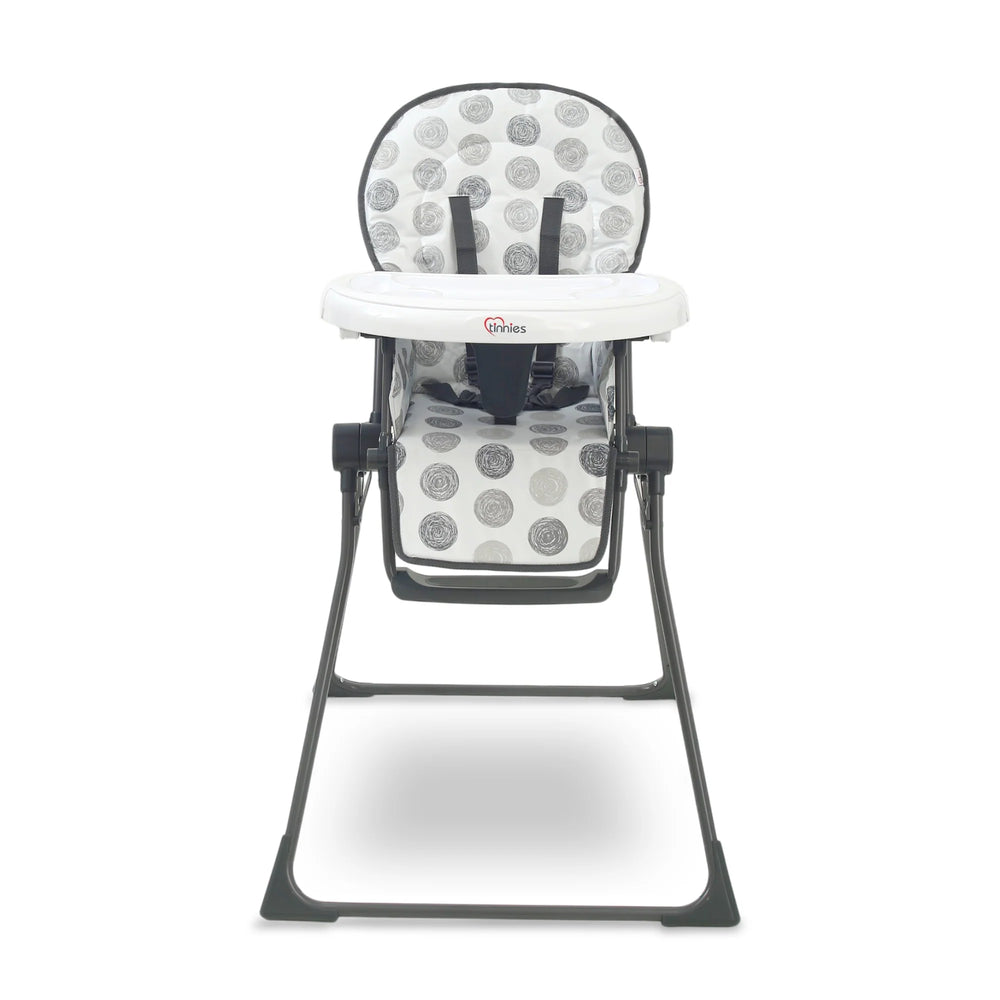 Tinnies Premium Grey Polka Dot Foldable High Chair T020 at Zubaidas Official Pakistan