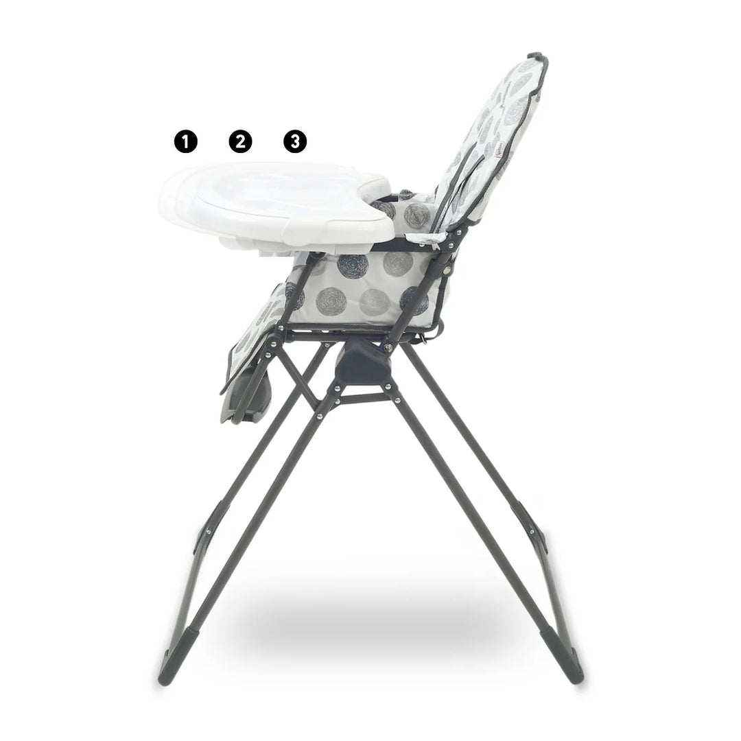 Tinnies Premium Grey Polka Dot Foldable High Chair T020 at Zubaidas Online Pakistan