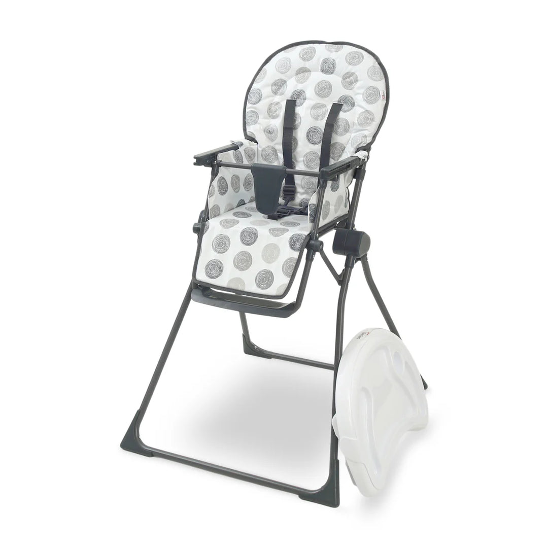 Tinnies Premium Grey Polka Dot Foldable High Chair T020 at Zubaidas Best Baby and Kids Store in Pakistan