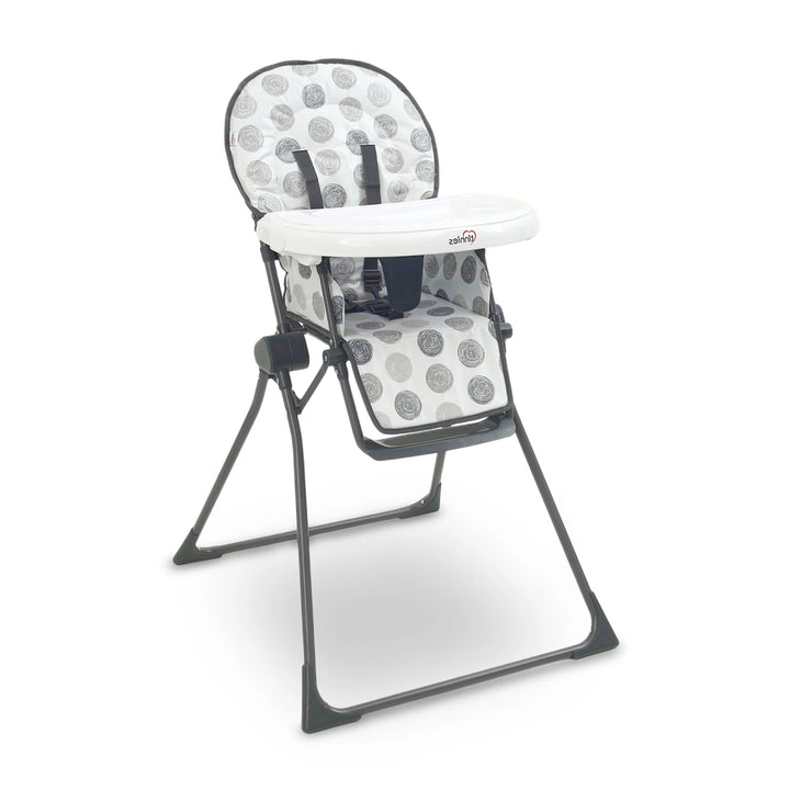 Tinnies Premium Grey Polka Dot Foldable High Chair T020 at Zubaidas