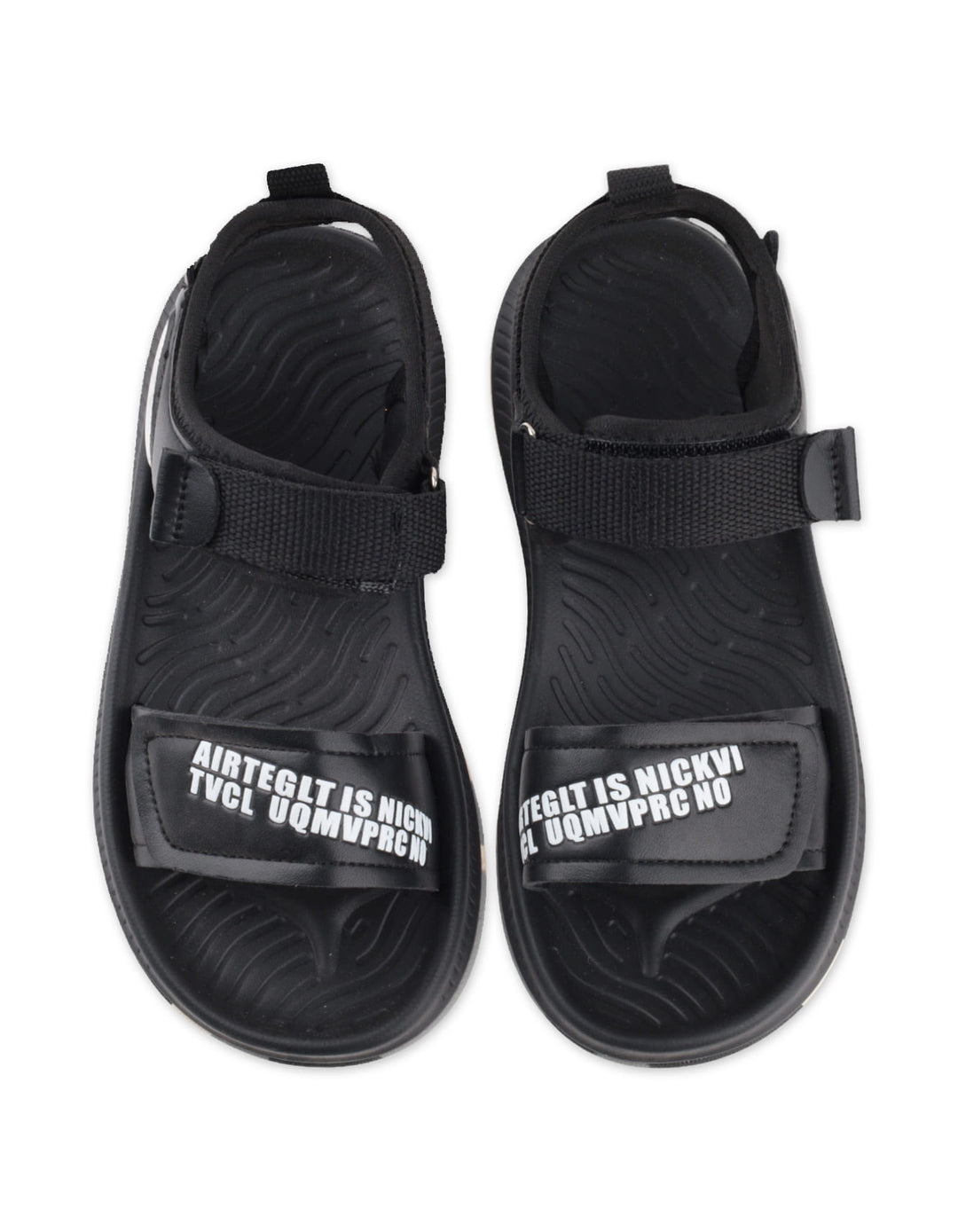 Toddler Boy Sandals Dual Strap Sporty Black at Zubaidas