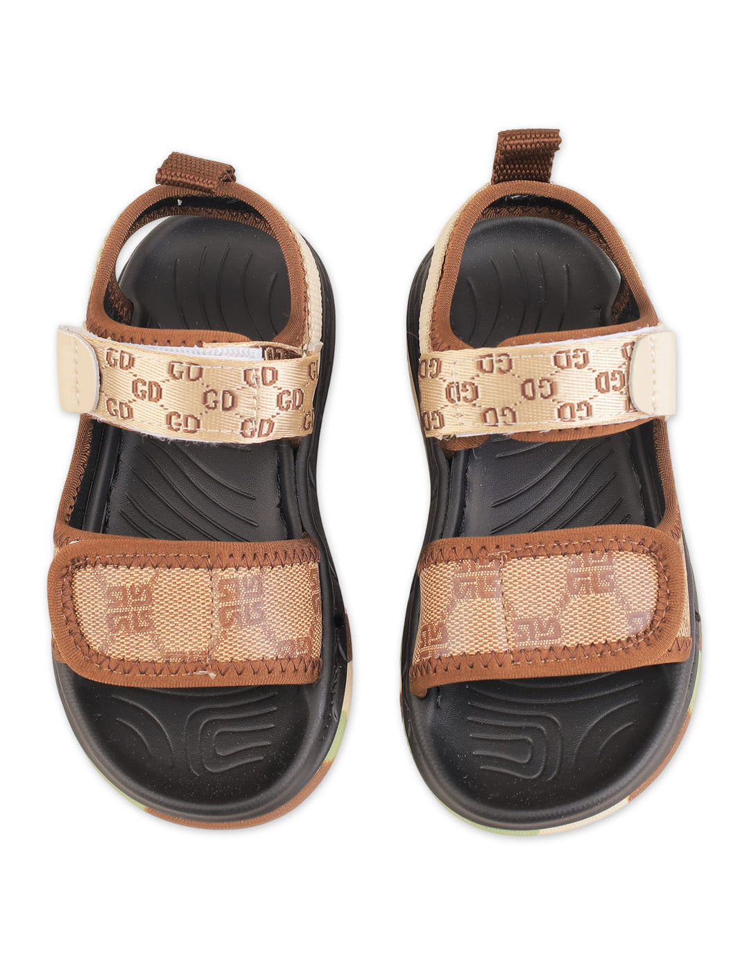 Toddler Boys Sandals Dual Strap Brown at Zubaidas