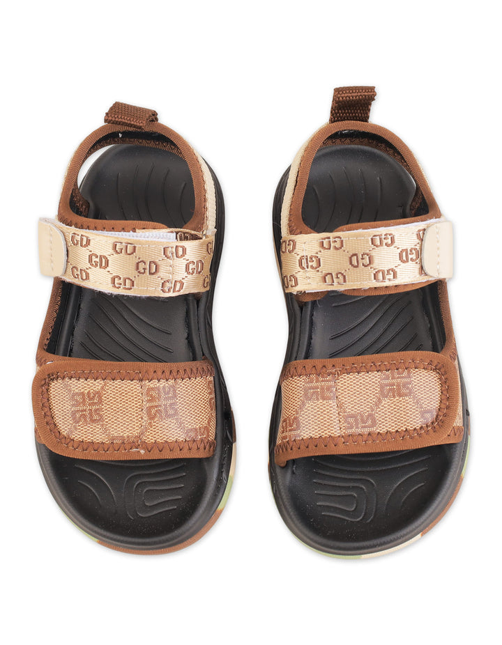 Toddler Boys Sandals Dual Strap Brown at Zubaidas
