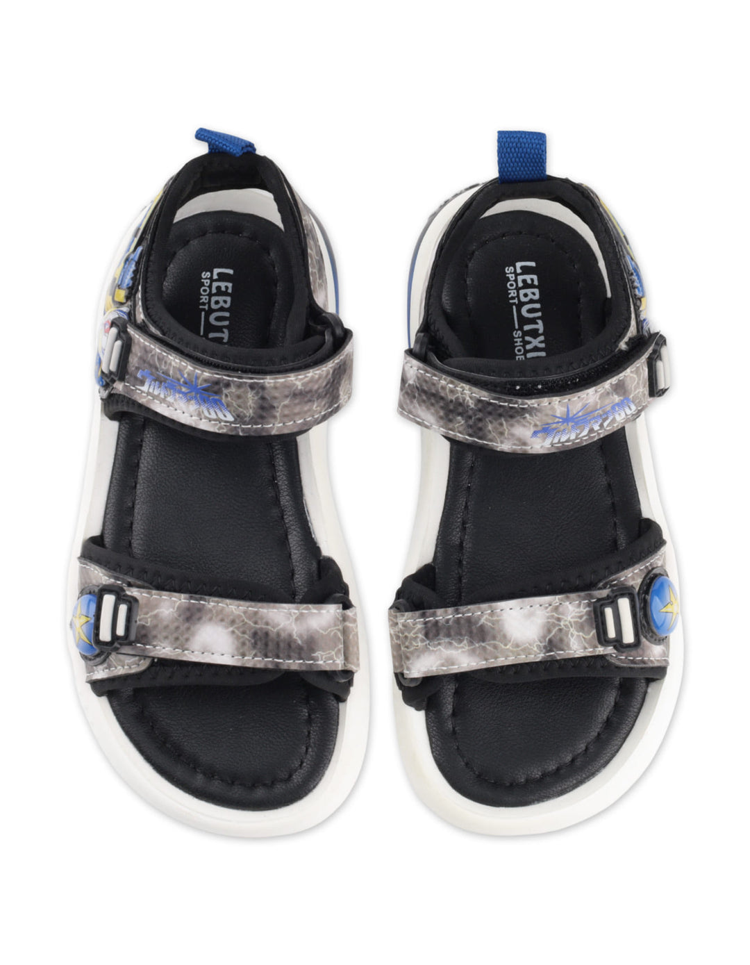 Toddler Boys Sandals Ultraman Blue and Grey at Zubaidas