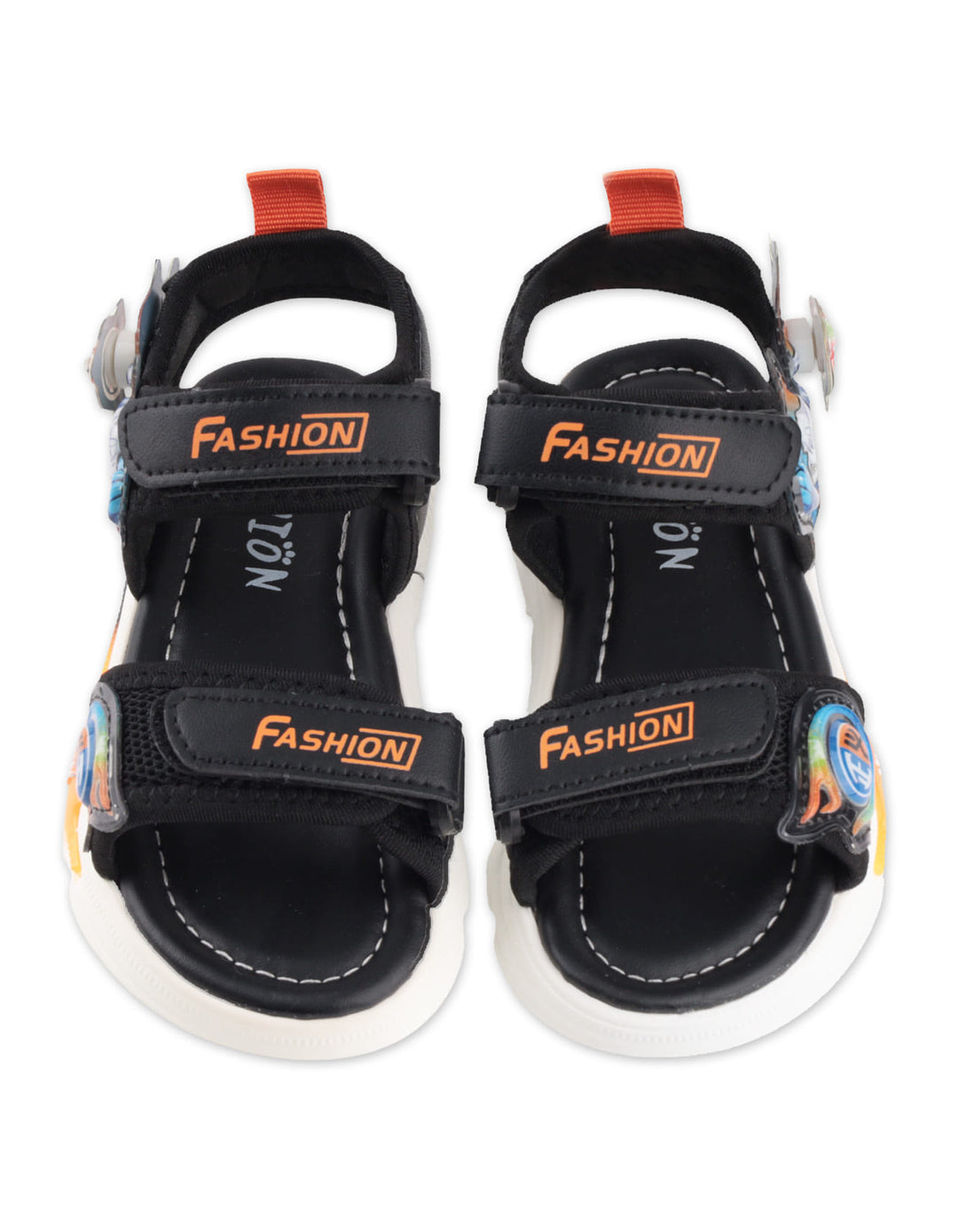 Toddler Boys Sandals Ultraman Orange and Black at Zubaidas