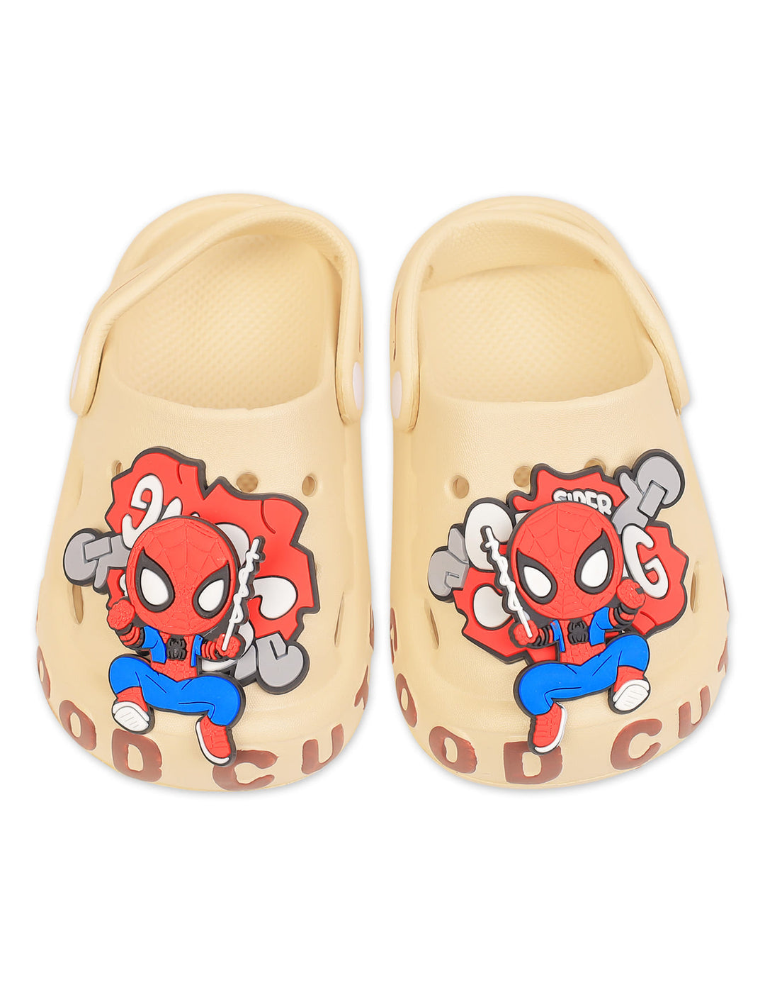 Toddler Crocs Spiderman Beige at Zubaidas